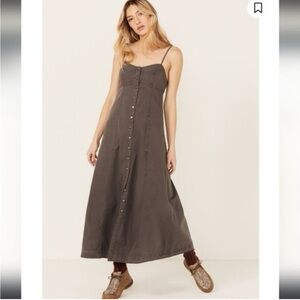 Free People Charcoal Midi Dress